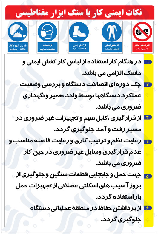 نکات ایمنی کار با سنگ ابزار مغناطیسی