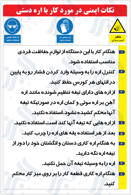نکات ایمنی در مورد کار با اره دستی